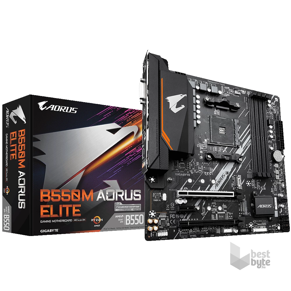 Gigabyte B550M-AORUS-ELITE AMD B550 SocketAM4 mATX alaplap
