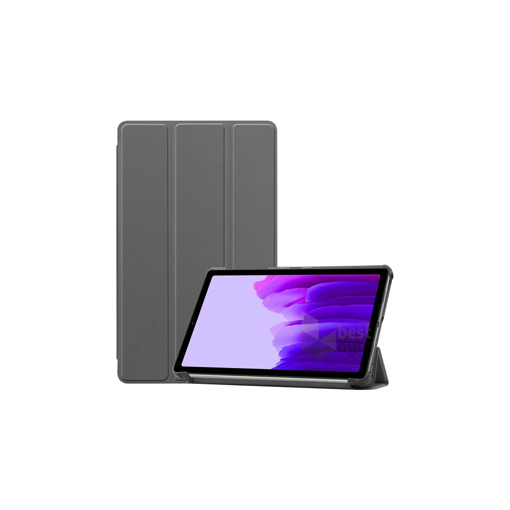 Gigapack GP-108278 Galaxy Tab A7 Lite LTE (SM-T225) / WIFI (SM-T220) sötétszürke bőr hatású oldalra nyíló tok