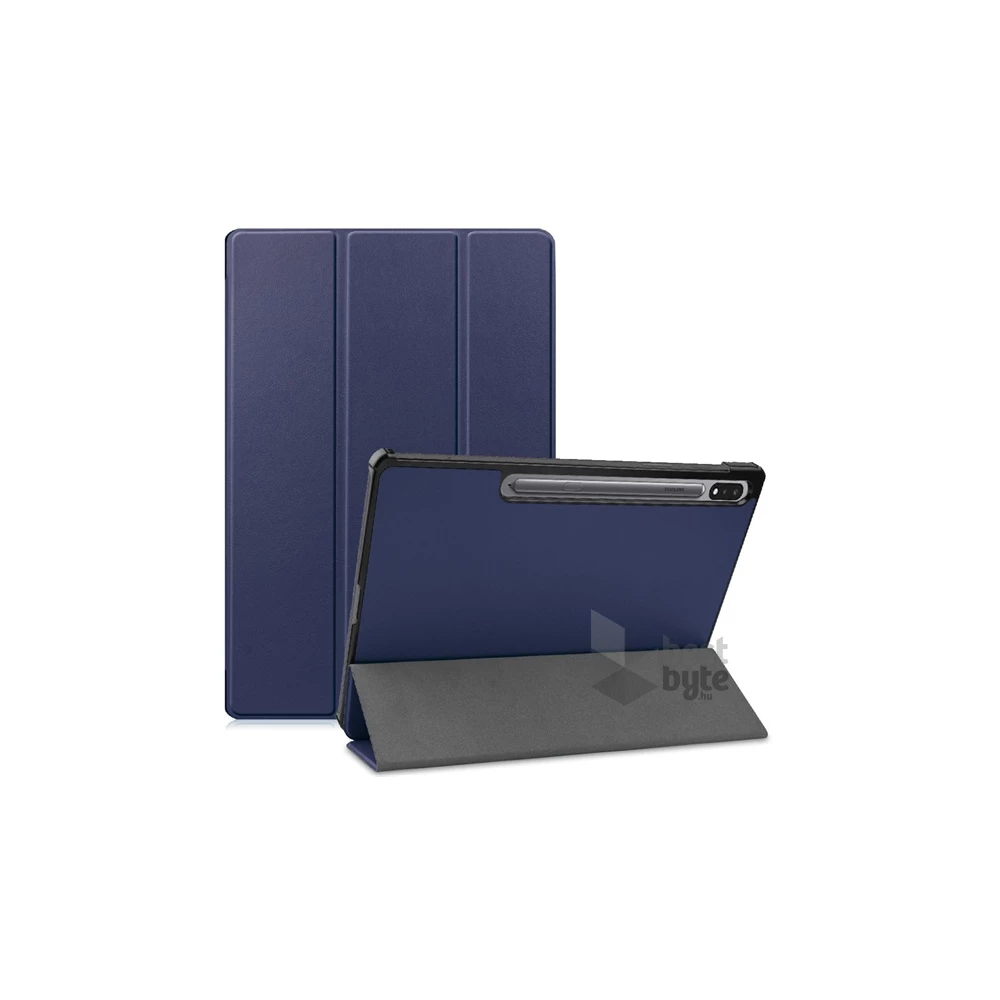 Gigapack GP-110197 Samsung Galaxy Tab S7 FE 5G (SM-T736)/WIFI (SM-T730) sötétkék bőr hatású oldalra nyíló tok
