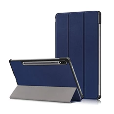 Gigapack GP-110946 Galaxy Tab S7 LTE (SM-T875) / Galaxy Tab S7 WIFI (SM-T870) sötétkék bőr hatású oldalra nyíló tok