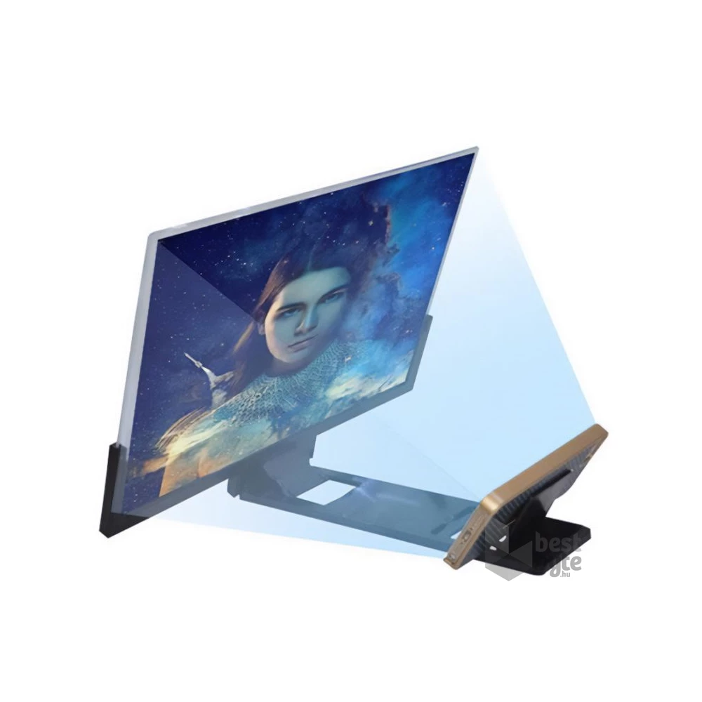 Gigapack GP-111598 univerzális fekete mobiltelefon képernyő nagyító állvány