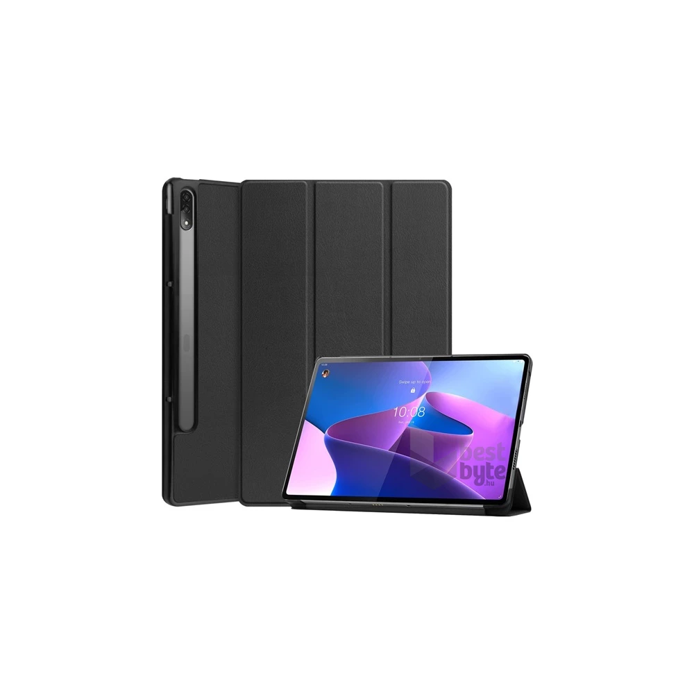 Gigapack GP-121294 Lenovo Tab P12 Pro (TB-Q706F) fekete bőr hatású oldalra nyíló tok