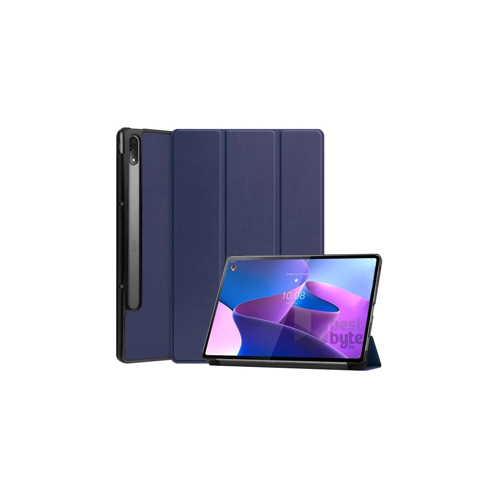 Gigapack GP-121296 Lenovo Tab P12 Pro (TB-Q706F) sötétkék bőr hatású oldalra nyíló tok