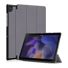 Gigapack GP-126375 Samsung Galaxy Tab A8 10.5 LTE (2021)SM-X205/WIFI (2021)SM-X200 szürke bőr hatású oldalra nyíló tok