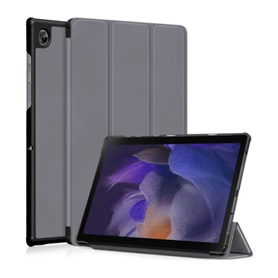 Gigapack GP-126375 Samsung Galaxy Tab A8 10.5 LTE (2021)SM-X205/WIFI (2021)SM-X200 szürke bőr hatású oldalra nyíló tok