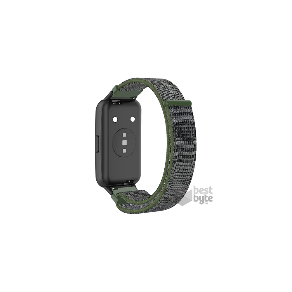 Gigapack GP-126410 Honor Band 7 / Huawei Band 7 sötétzöld nylon óraszíj
