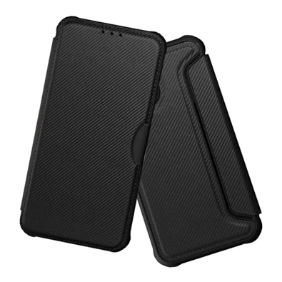 Gigapack GP-129176 Samsung Galaxy S22 Ultra 5G (SM-S908) fekete bőr hatású oldalra nyíló tok