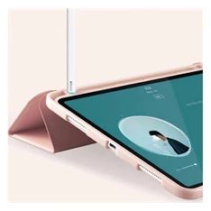 Gigapack GP-129273 iPad Air 11 (2024) / iPad Pro 11 (2018)/ iPad Air 2020 (Air 4) rózsaszín bőr hatású oldalra nyíló tok
