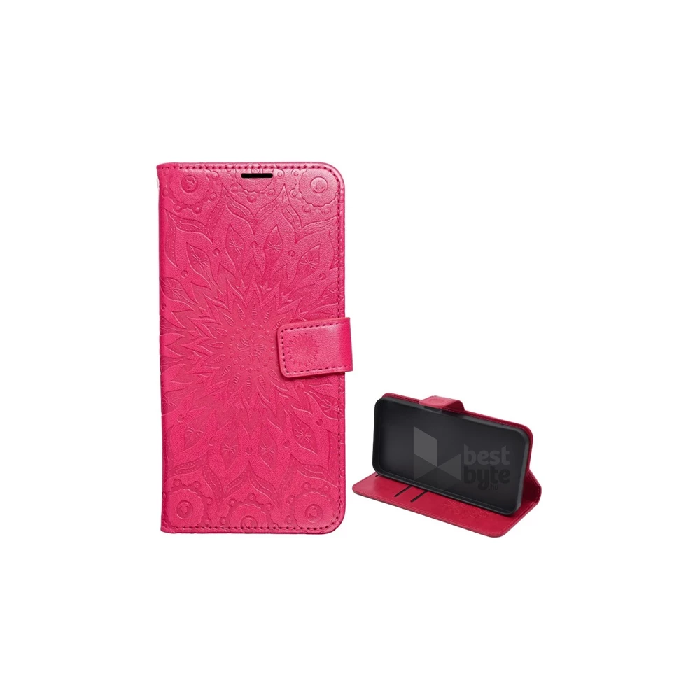 Gigapack GP-140416 Xiaomi Redmi Note 12 5G rózsaszín bőr hatású oldalra nyíló tok