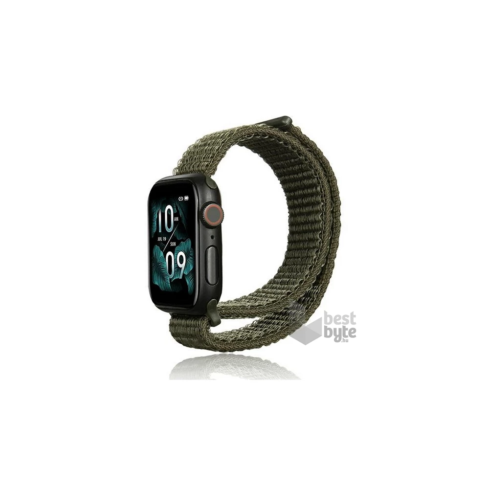 Gigapack GP-141136 Apple Watch Ultra 2 49mm / Watch Series 9 45mm / Watch Ultra 49mm sötétzöld nylon óraszíj