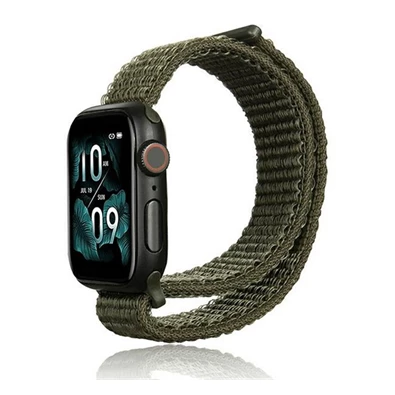 Gigapack GP-141136 Apple Watch Ultra 2 49mm / Watch Series 9 45mm / Watch Ultra 49mm sötétzöld nylon óraszíj
