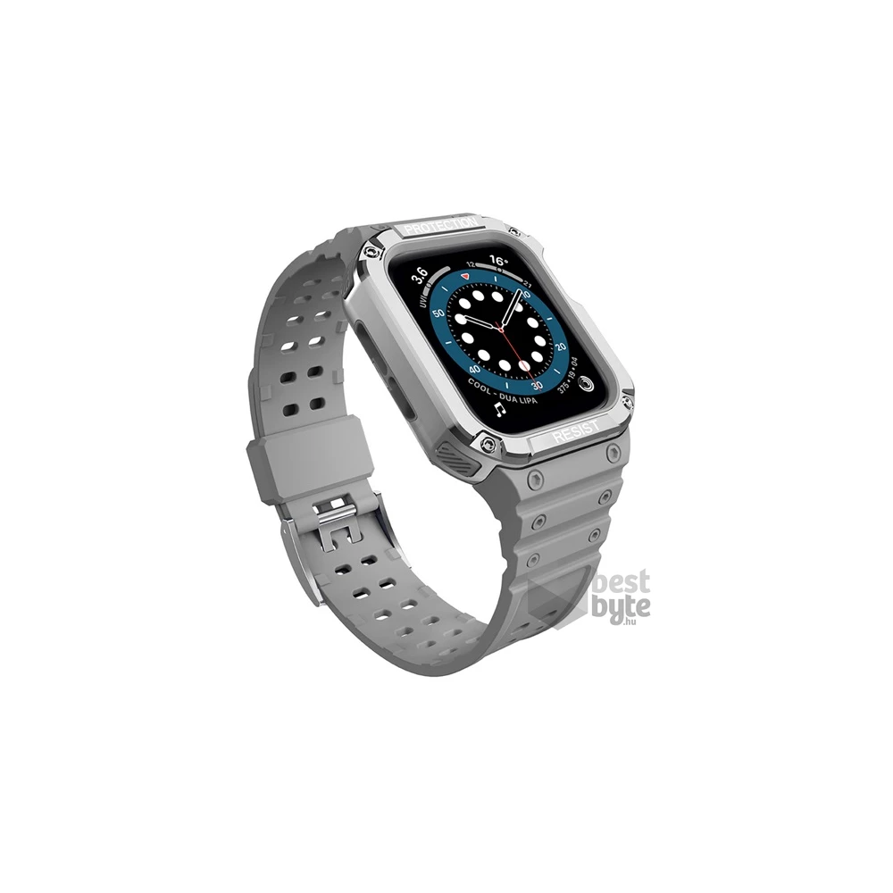 Gigapack GP-141548 Apple Watch Series 9 41mm / Watch Series 3 38mm / Watch Series 1 38mm szürke szilikon óraszíj