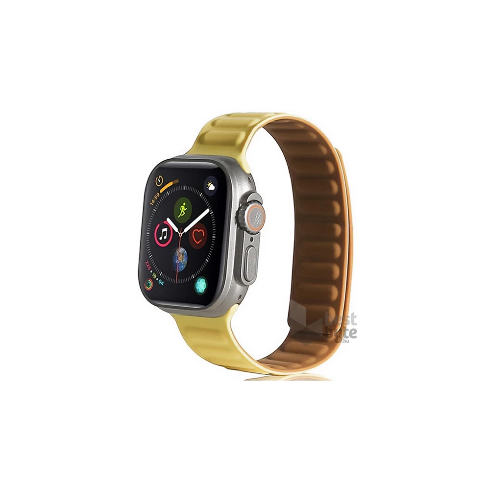 Gigapack GP-142782 Apple Watch Series 9 41mm / Watch Series 8 41mm / Watch Series 7 41mm sárga szilikon óraszíj