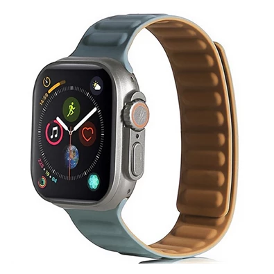 Gigapack GP-142787 Apple Watch Series 9 41mm / Watch Series 8 41mm / Watch Series 7 41mm sötétzöld szilikon óraszíj