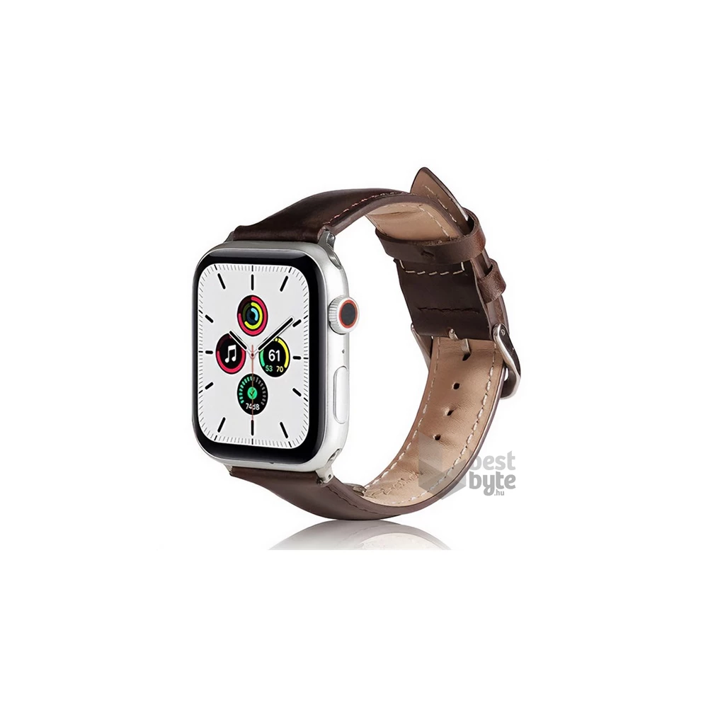 Gigapack GP-142791 Apple Watch Series 9 41mm / Watch Series 8 41mm / Watch Series 7 41mm sötétbarna szilikon óraszíj