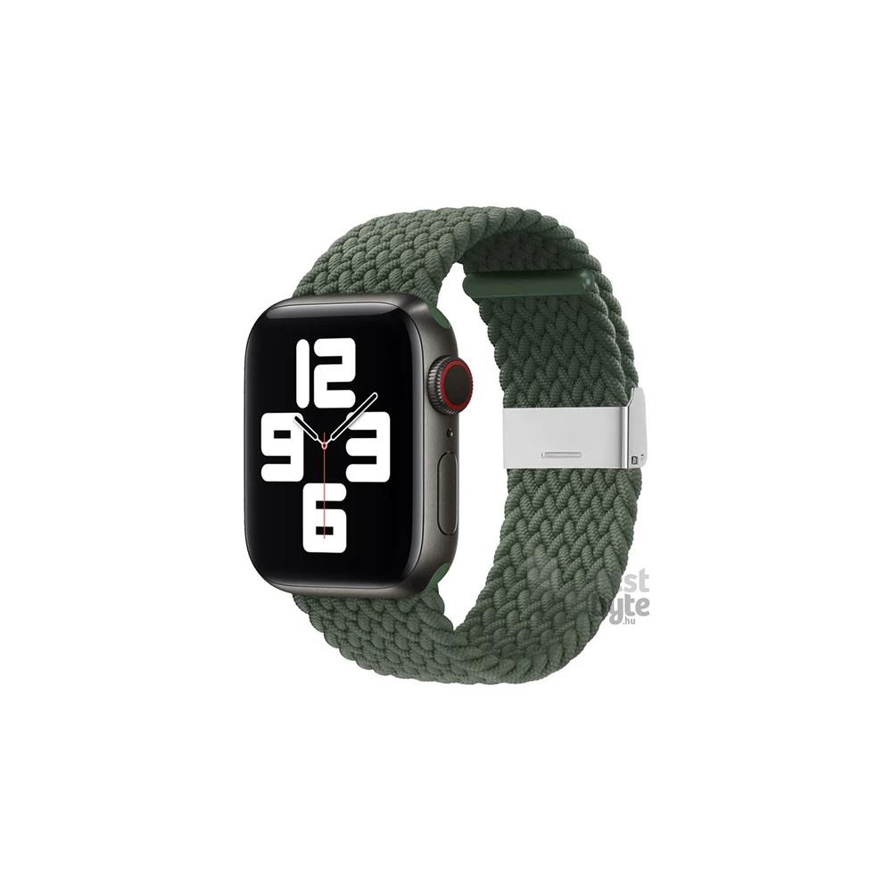 Gigapack GP-142801 Apple Watch Ultra 2 49mm / Watch Series 9 45mm / Watch Series 8 45mm sötétzöld textil óraszíj