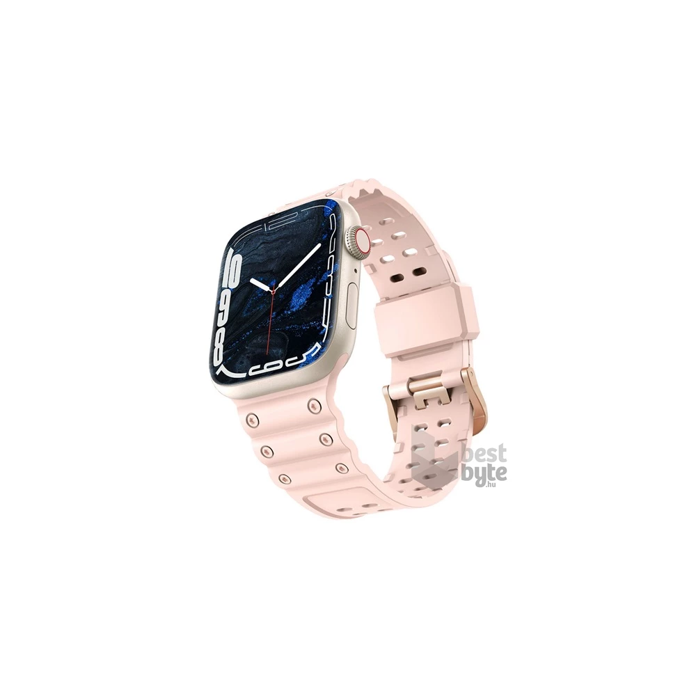 Gigapack GP-146937 Apple Watch Series 9 41mm / Watch Series 7 41mm / Watch Series 8 41mm rózsaszín szilikon óraszíj