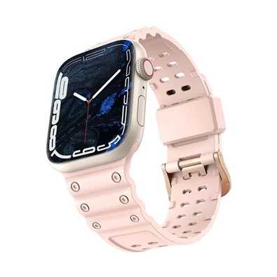 Gigapack GP-146937 Apple Watch Series 9 41mm / Watch Series 7 41mm / Watch Series 8 41mm rózsaszín szilikon óraszíj