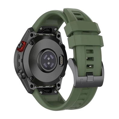 Gigapack GP-149207 Garmin Fenix 7S Solar / Fenix 7S Sapphire / Fenix 7S Pro Solar 20mm sötétzöld szilikon óraszíj
