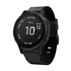 Gigapack GP-149246 Garmin Epix Pro (Gen2) 42mm / Fenix 7S Pro Solar / Fenix 5S Plus 20mm fekete bőr hatású óraszíj