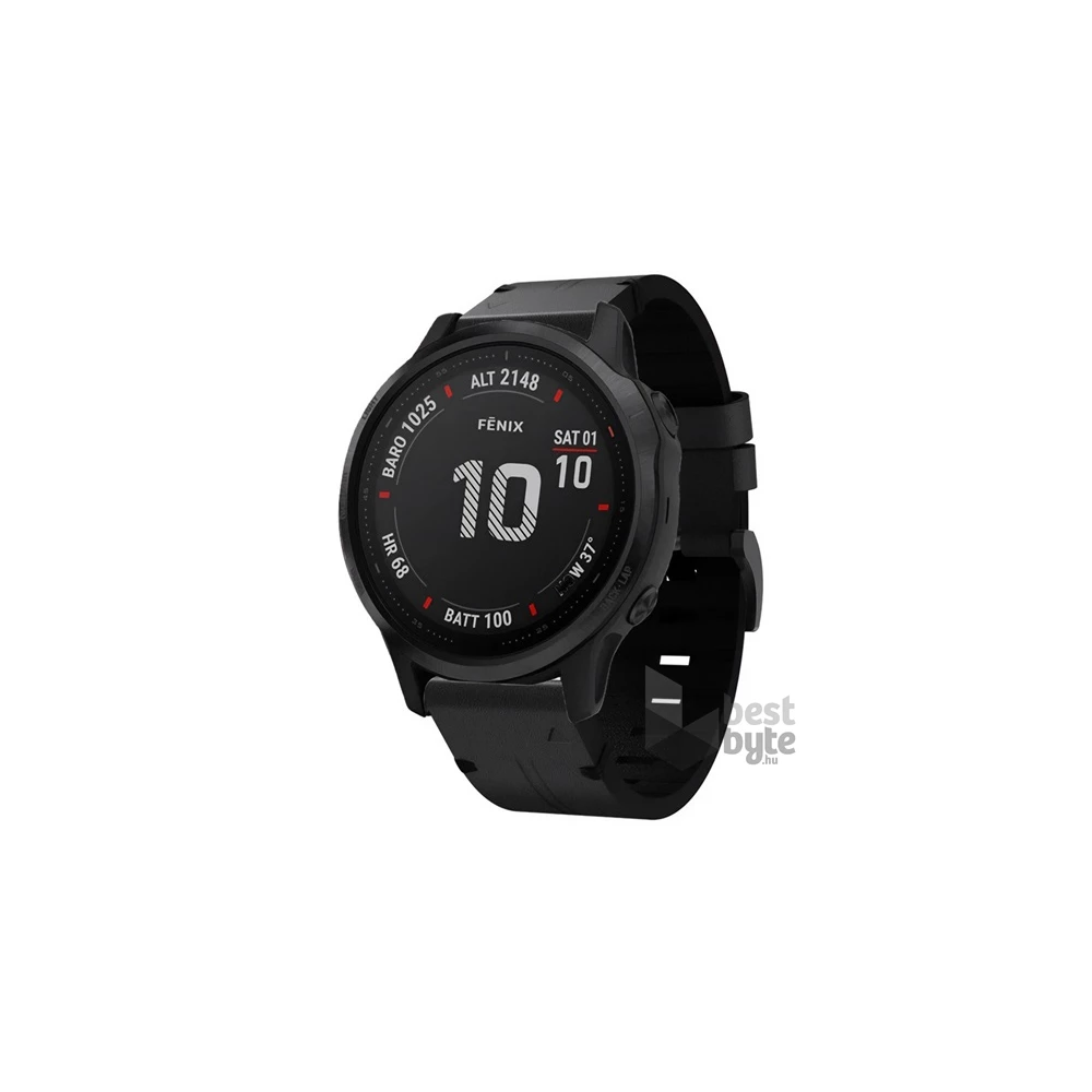 Gigapack GP-149246 Garmin Epix Pro (Gen2) 42mm / Fenix 7S Pro Solar / Fenix 5S Plus 20mm fekete bőr hatású óraszíj