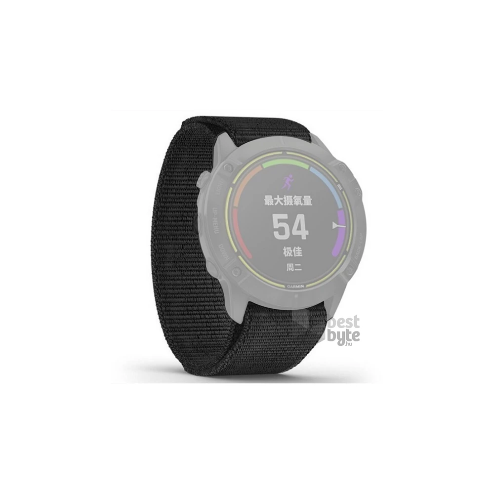 Gigapack GP-149256 Garmin Epix Pro (Gen2) 47mm / Fenix 7 Pro Solar / Fenix 7 Solar 22mm fekete nylon óraszíj