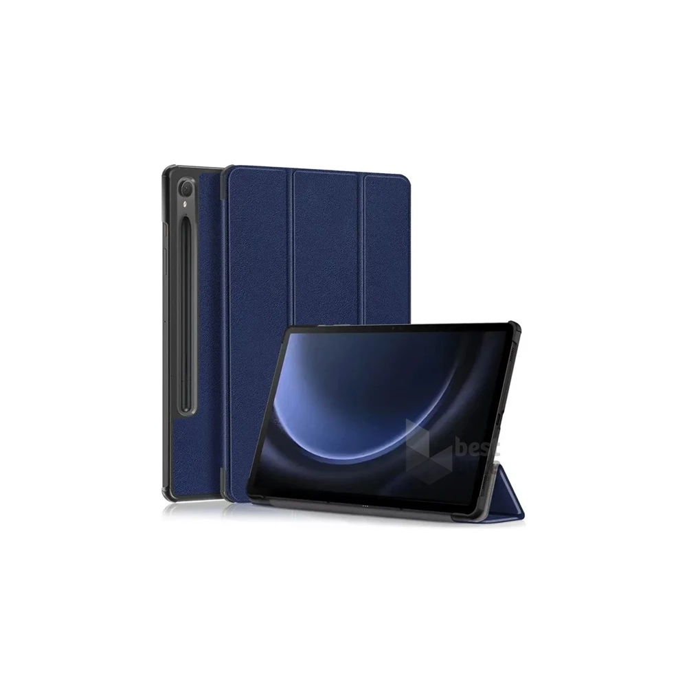 Gigapack GP-149331 Samsung Galaxy Tab S9 FE LTE (SM-X516)/WIFI (SM-X510) sötétkék bőr hatású oldalra nyíló tok