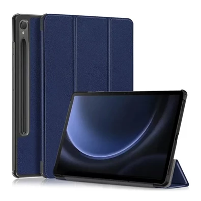 Gigapack GP-149331 Samsung Galaxy Tab S9 FE LTE (SM-X516)/WIFI (SM-X510) sötétkék bőr hatású oldalra nyíló tok