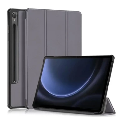 Gigapack GP-149332 Samsung Galaxy Tab S9 FE WIFI (SM-X510)/LTE (SM-X516) szürke bőr hatású oldalra nyíló tok