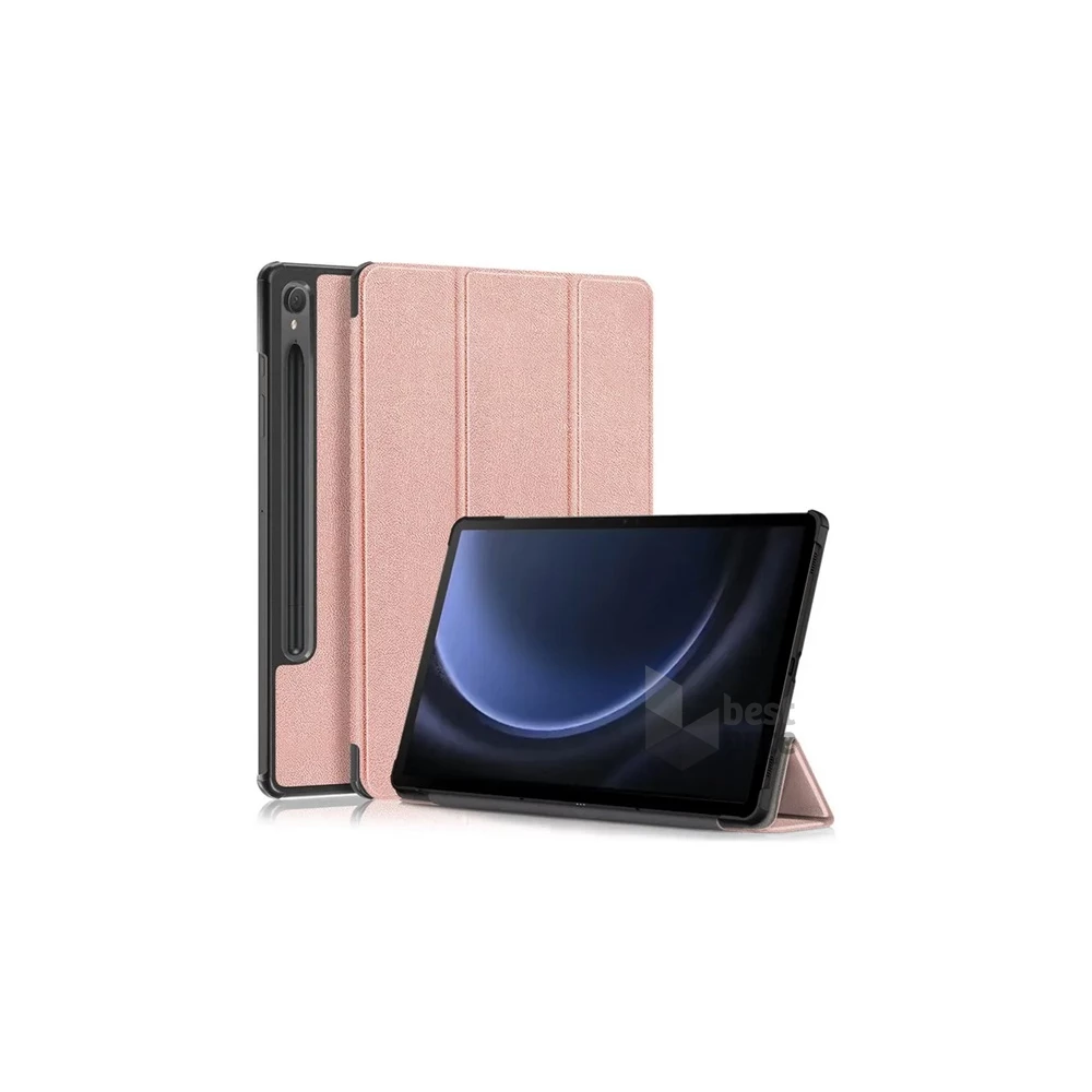 Gigapack GP-149333 Samsung Galaxy Tab S9 FE LTE (SM-X516)/WIFI (SM-X510) rózsaarany bőr hatású oldalra nyíló tok