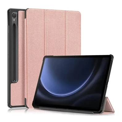 Gigapack GP-149333 Samsung Galaxy Tab S9 FE LTE (SM-X516)/WIFI (SM-X510) rózsaarany bőr hatású oldalra nyíló tok