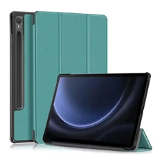 Gigapack GP-149334 Samsung Galaxy Tab S9 FE LTE (SM-X516)/WIFI (SM-X510) sötétzöld bőr hatású oldalra nyíló tok