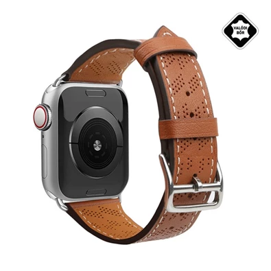 Gigapack GP-149383 Apple Watch Series 9 41mm / Watch Series 3 38mm / Watch Series 2 38mm világosbarna bőr óraszíj
