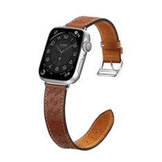 Gigapack GP-149383 Apple Watch Series 9 41mm / Watch Series 3 38mm / Watch Series 2 38mm világosbarna bőr óraszíj