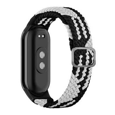 Gigapack GP-149542 Xiaomi Band 8 fekete/fehér textil óraszíj