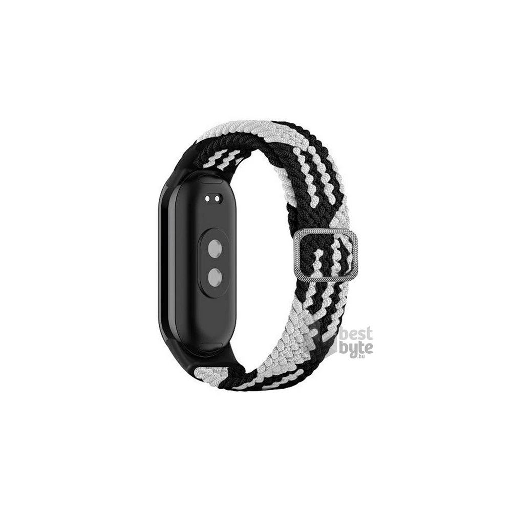 Gigapack GP-149542 Xiaomi Band 8 fekete/fehér textil óraszíj
