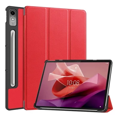 Gigapack GP-149852 Lenovo Tab P12 (TB370) piros bőr hatású oldalra nyíló tok