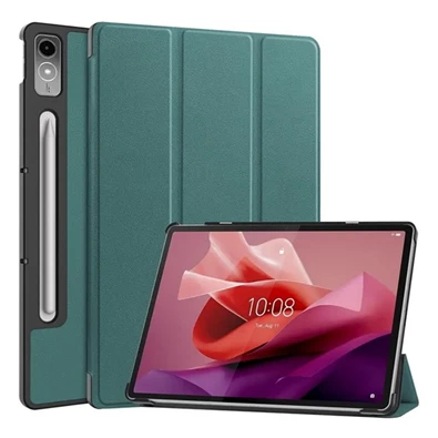 Gigapack GP-149855 Lenovo Tab P12 (TB370) sötétzöld bőr hatású oldalra nyíló tok