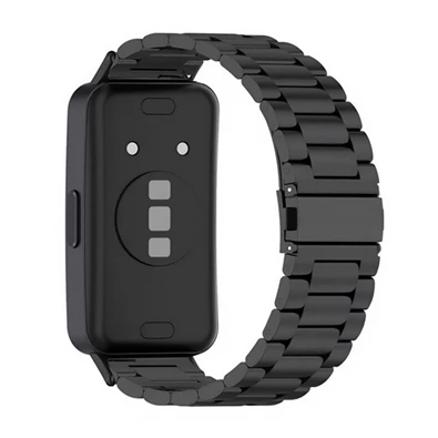 Gigapack GP-150423 Huawei Band 9 / Band 8 20mm fekete rozsdamentes acél óraszíj
