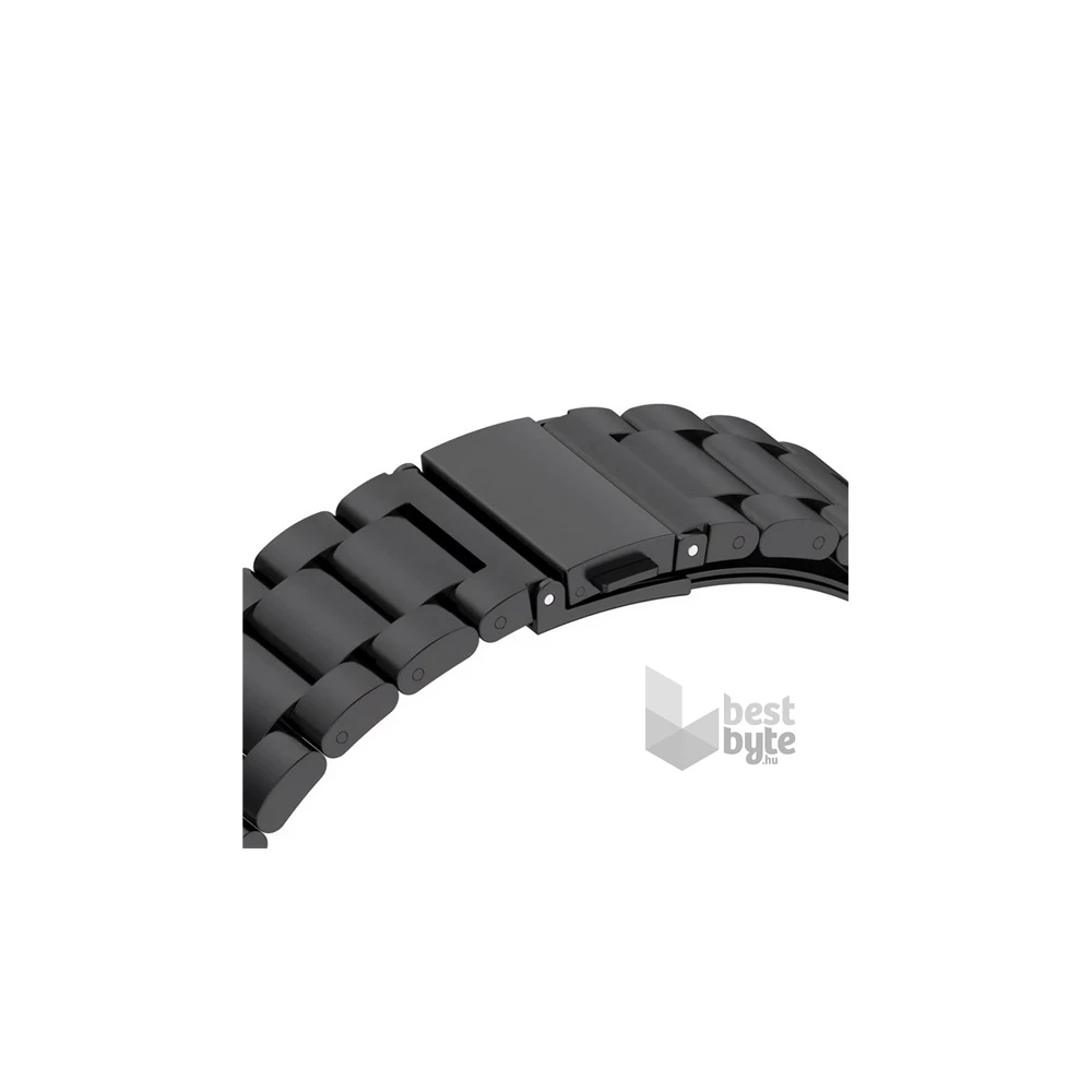 Gigapack GP-150423 Huawei Band 9 / Band 8 20mm fekete rozsdamentes acél óraszíj