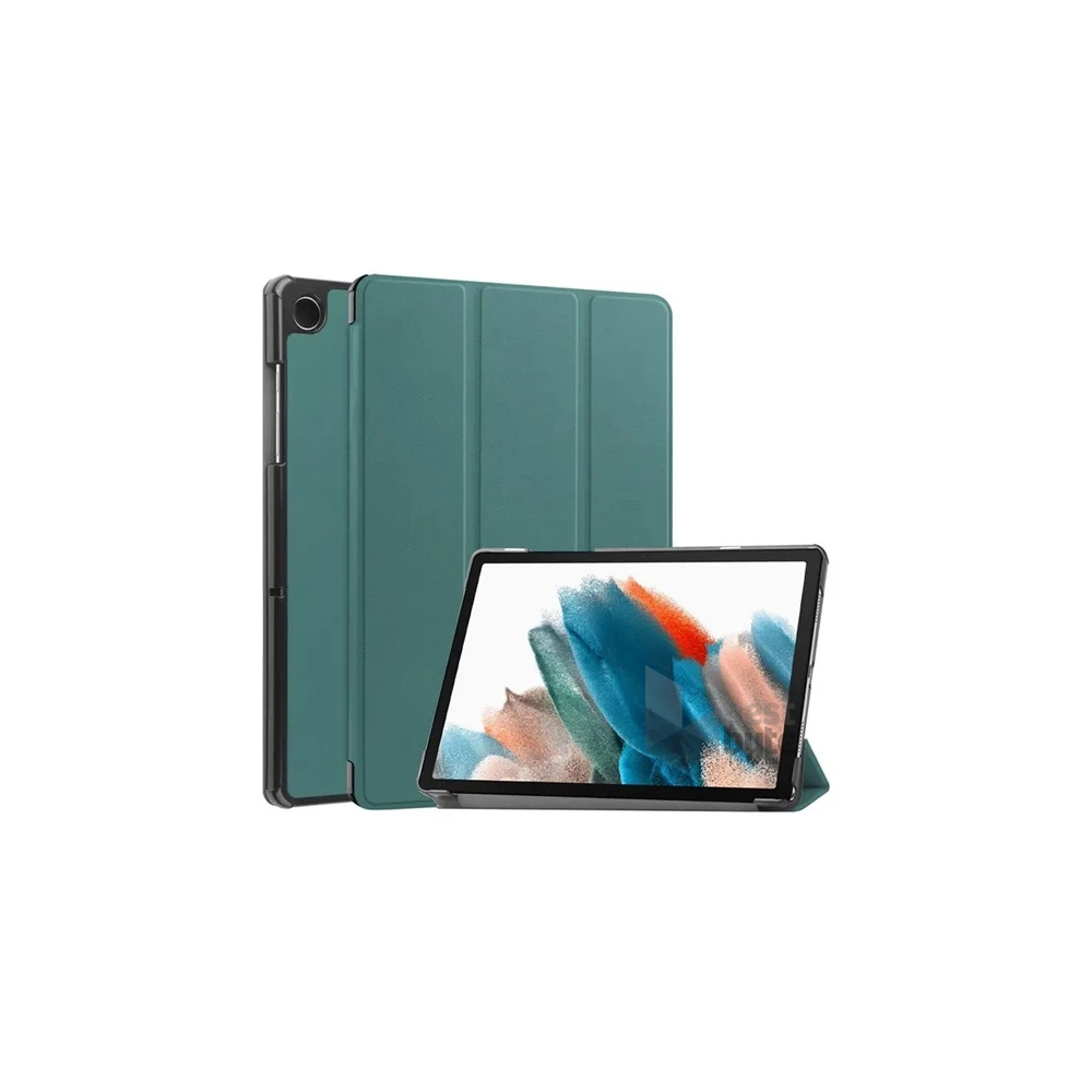 Gigapack GP-150671 Samsung Galaxy Tab A9 LTE (SM-X115)/WIFI (SM-X110) sötétzöld bőr hatású oldalra nyíló tok
