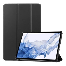 Gigapack GP-153151 Galaxy Tab S9 FE Plus LTE (SM-X616) / WIFI (SM-X610) fekete bőr hatású oldalra nyíló tok