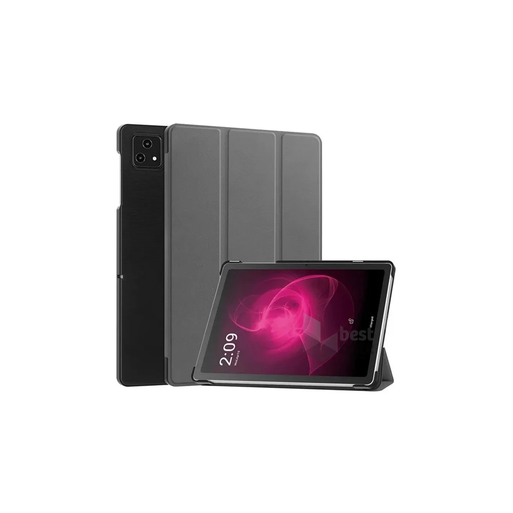Gigapack GP-153198 T Tablet 5G ( 2023 ) sötétszürke bőr hatású oldalra nyíló tok