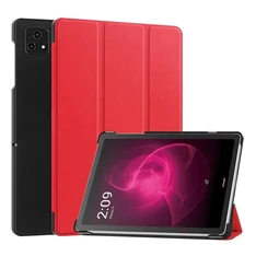 Gigapack GP-153199 T Tablet 5G ( 2023 ) piros bőr hatású oldalra nyíló tok