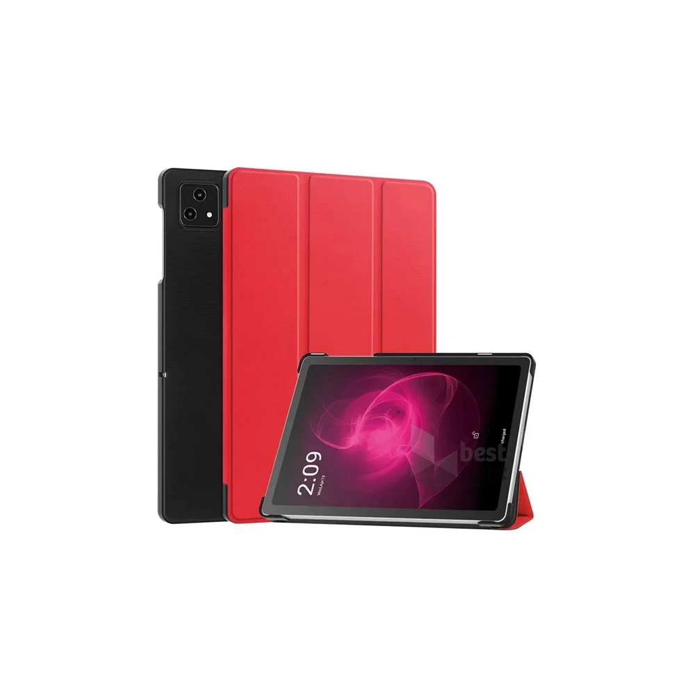 Gigapack GP-153199 T Tablet 5G ( 2023 ) piros bőr hatású oldalra nyíló tok