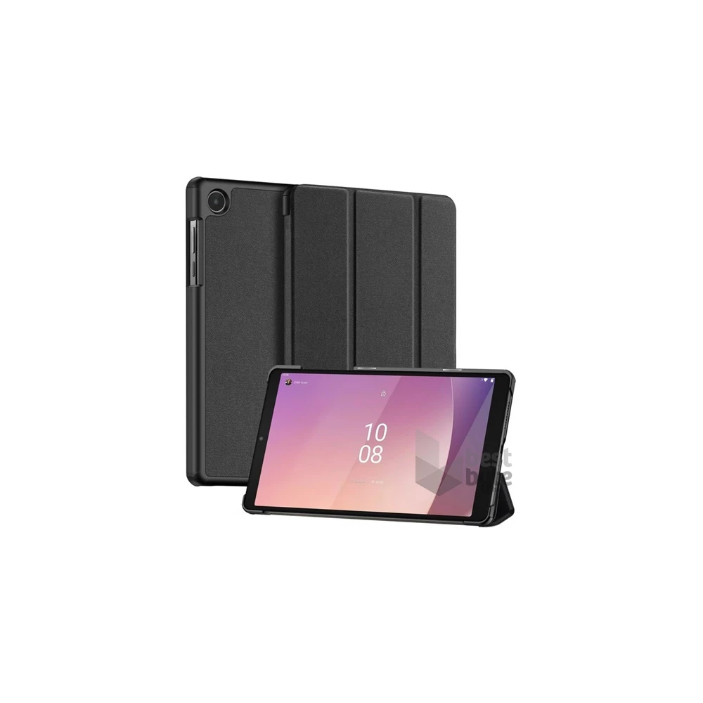 Gigapack GP-154701 Lenovo Tab M8 Gen4 (TB300F) WIFI / (TB300X) LTE fekete bőr hatású oldalra nyíló tok