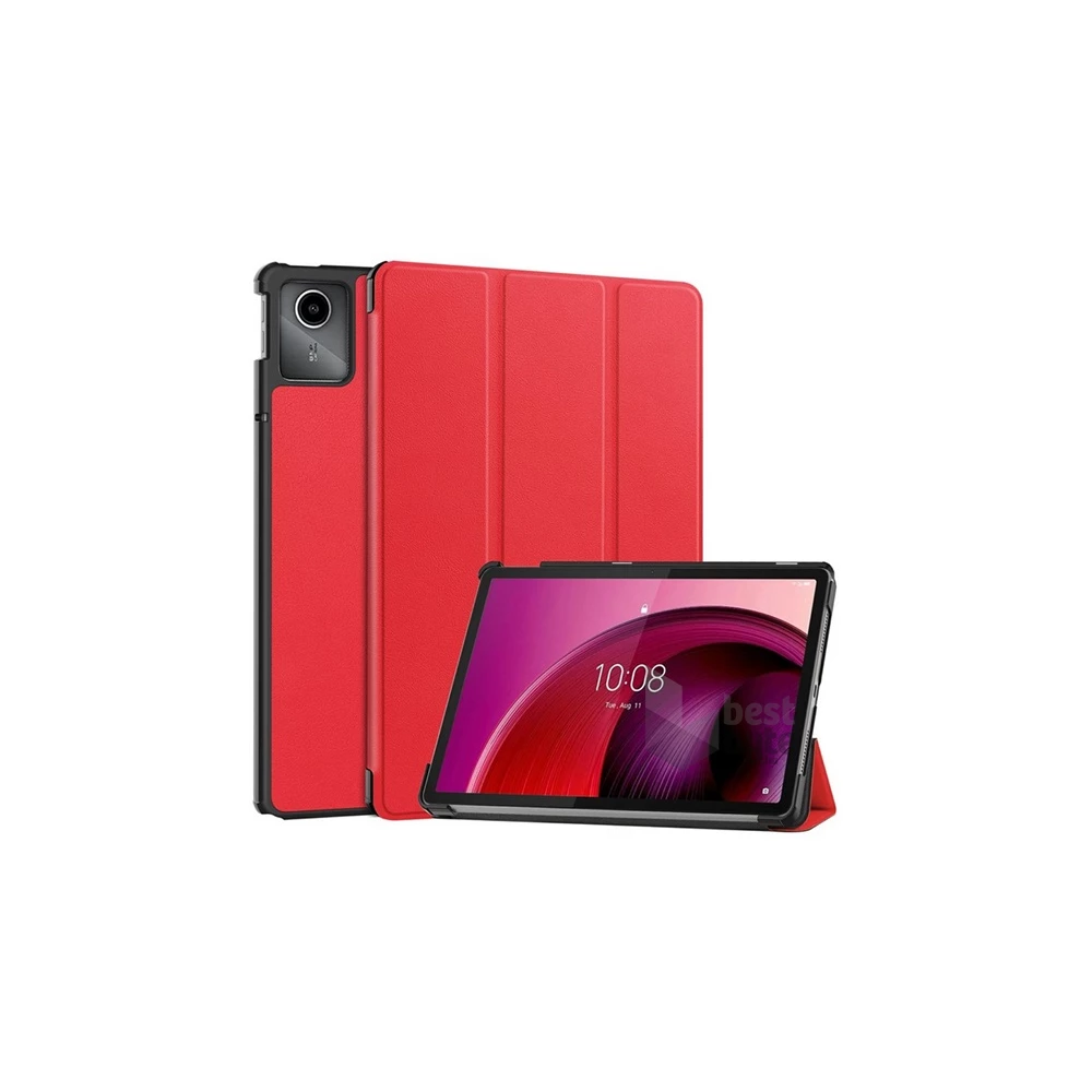 Gigapack GP-155063 Lenovo Tab M11 (TB330) piros bőr hatású oldalra nyíló tok
