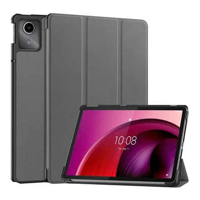 Gigapack GP-155066 Lenovo Tab M11 (TB330) sötétszürke bőr hatású oldalra nyíló tok