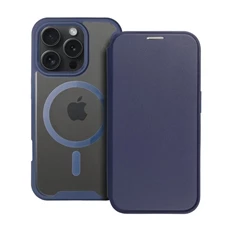 Gigapack GP-160271 iPhone 16 sötétkék bőr hatású oldalra nyíló tok