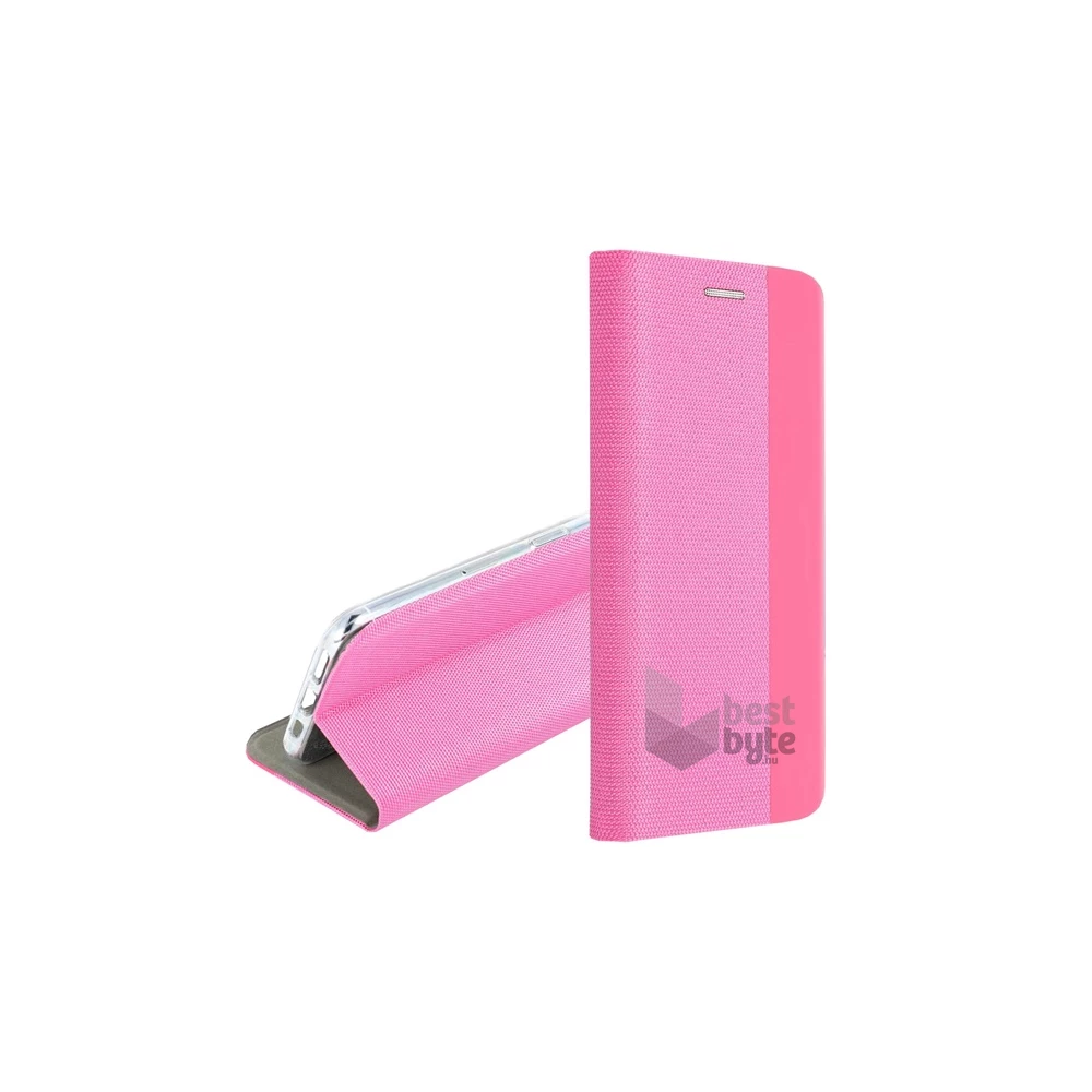 Gigapack GP-165327 Galaxy S25 Plus (SM-S936) rózsaszín bőr hatású oldalra nyíló tok